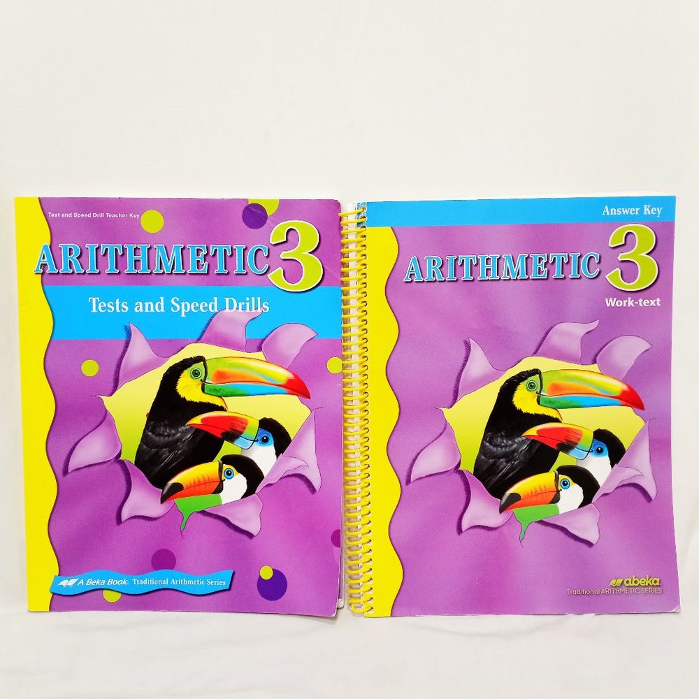 A Beka Grade 3 Arithmetic Math Work-Text Answer Key Test and Speed Drill Teacher